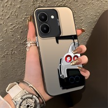 HONTINGA Vivo Y36 5g ile Uyumlu Kılıfı Silikon Kenar Sert Arka Düşüme Önleyici Basitlik Anti Düşme Kamera Korumali Bmw Desen Telefon Kılıfı Kadın ve Erkek Için Uygundur K1-0608