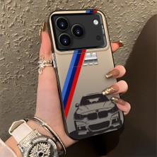 HONTINGA iPhone 17 Pro Max ile Uyumlu Kılıfı Silikon Kenar Sert Arka Düşüme Önleyici Basitlik Anti Düşme Kamera Korumali Bmw Desen Telefon Kılıfı Kadın ve Erkek Için Uygundur K1-0725