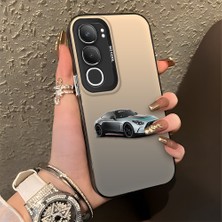 HONTINGA Vivo Y19S ile Uyumlu Kılıfı Silikon Kenar Sert Arka Düşüme Önleyici Basitlik Anti Düşme Kamera Korumali Mercedes Desen Telefon Kılıfı Kadın ve Erkek Için Uygundur K1-0716