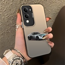 HONTINGA Vivo Y04 ile Uyumlu Kılıfı Silikon Kenar Sert Arka Düşüme Önleyici Basitlik Anti Düşme Kamera Korumali Mercedes Desen Telefon Kılıfı Kadın ve Erkek Için Uygundur K1-0716