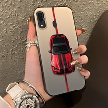 HONTINGA Samsung Galaxy A30 ile Uyumlu Kılıfı Silikon Kenar Sert Arka Düşüme Önleyici Basitlik Anti Düşme Kamera Korumali Bmw Desen Telefon Kılıfı Kadın ve Erkek Için Uygundur K1-0717