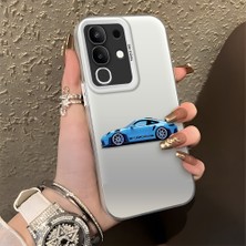 HONTINGA Vivo Y29 ile Uyumlu Kılıfı Silikon Kenar Sert Arka Düşüme Önleyici Basitlik Anti Düşme Kamera Korumali Bmw Desen Telefon Kılıfı Kadın ve Erkek Için Uygundur K1-0725