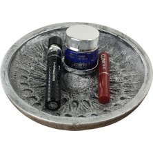 Özgürce Şık Gümüş Eskitme Makyaj Organizeri, Kozmetik Düzenleyici, 6 Bölmeli