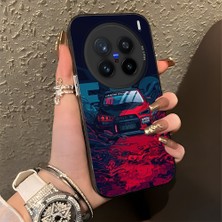 HONTINGA Vivo X200 Pro ile Uyumlu Kılıfı Silikon Kenar Sert Arka Düşüme Önleyici Basitlik Anti Düşme Kamera Korumali Spor Araba Desen Telefon Kılıfı Kadın ve Erkek Için Uygundur K1-0614