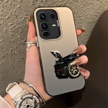 HONTINGA Infinix Note 50 Pro Plus ile Uyumlu Kılıfı Silikon Kenar Sert Arka Düşüme Önleyici Basitlik Anti Düşme Kamera Korumali Spor Araba Desen Telefon Kılıfı Kadın ve Erkek Için Uygundur K1-0611