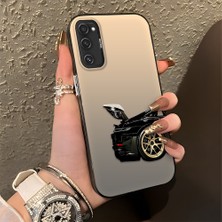 HONTINGA Samsung Galaxy S20 Fe ile Uyumlu Kılıfı Silikon Kenar Sert Arka Düşüme Önleyici Basitlik Anti Düşme Kamera Korumali Spor Araba Desen Telefon Kılıfı Kadın ve Erkek Için Uygundur K1-0611