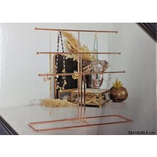 Özgürce Rose Gold Metal Takı Standı, Şık ve Kullanışlı Organizatör