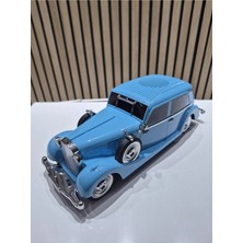 RT-1960 Mavi (Blue) Arabalı Bluetooth Fm-Usb-Tf-Aux Şarjlı Nostaljik Radyo