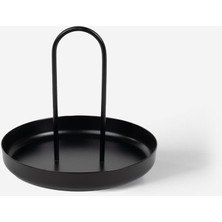 Özgürce Siyah Metal Takı ve Makyaj Organizeri, Yuvarlak Aksesuar Standı