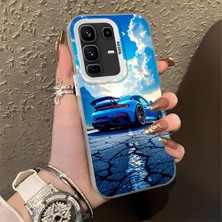 HONTINGA Infinix Note 50 Pro Plus ile Uyumlu Kılıfı Silikon Kenar Sert Arka Düşüme Önleyici Basitlik Anti Düşme Kamera Korumali Spor Araba Desen Telefon Kılıfı Kadın ve Erkek Için Uygundur K1-0615