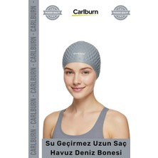 Carlburn #bone Kaymaz Su Geçirmez Sızdırmaz Silikon Yüzücü Elastik Yüzme Şapkası Havuz Deniz Uzun Saç Bonesi