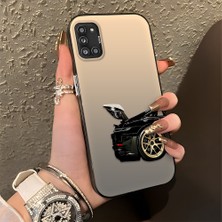 HONTINGA Samsung Galaxy A31 ile Uyumlu Kılıfı Silikon Kenar Sert Arka Düşüme Önleyici Basitlik Anti Düşme Kamera Korumali Spor Araba Desen Telefon Kılıfı Kadın ve Erkek Için Uygundur K1-0611