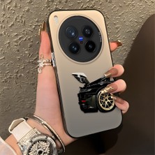 HONTINGA Vivo X300 Pro ile Uyumlu Kılıfı Silikon Kenar Sert Arka Düşüme Önleyici Basitlik Anti Düşme Kamera Korumali Spor Araba Desen Telefon Kılıfı Kadın ve Erkek Için Uygundur K1-0611