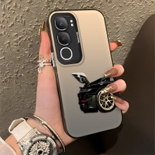 HONTINGA Vivo Y19S ile Uyumlu Kılıfı Silikon Kenar Sert Arka Düşüme Önleyici Basitlik Anti Düşme Kamera Korumali Spor Araba Desen Telefon Kılıfı Kadın ve Erkek Için Uygundur K1-0611