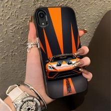 HONTINGA iPhone Xr ile Uyumlu Kılıfı Silikon Kenar Sert Arka Düşüme Önleyici Basitlik Anti Düşme Kamera Korumali Lamborghini Desen Telefon Kılıfı Kadın ve Erkek Için Uygundur K1-0613