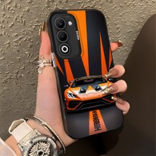 HONTINGA Oppo A5 4g ile Uyumlu Kılıfı Silikon Kenar Sert Arka Düşüme Önleyici Basitlik Anti Düşme Kamera Korumali Lamborghini Desen Telefon Kılıfı Kadın ve Erkek Için Uygundur K1-0613