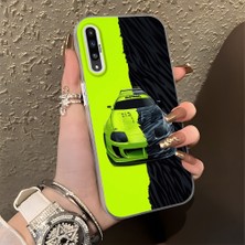 HONTINGA Samsung Galaxy A30S ile Uyumlu Kılıfı Silikon Kenar Sert Arka Düşüme Önleyici Basitlik Anti Düşme Kamera Korumali Lamborghini Desen Telefon Kılıfı Kadın ve Erkek Için Uygundur K1-0613