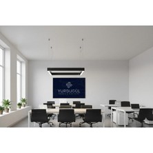 Yurdugül 40X40 cm Siyah Kasa Lineer LED Panel 6500K Beyaz Işık – Modern Tavan Armatürü