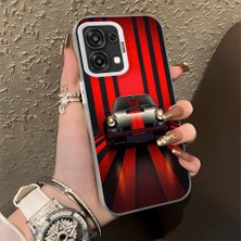 HONTINGA Oppo A6 Pro 5g ile Uyumlu Kılıfı Silikon Kenar Sert Arka Düşüme Önleyici Basitlik Anti Düşme Kamera Korumali Spor Araba Desen Telefon Kılıfı Kadın ve Erkek Için Uygundur K1-0612