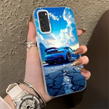 HONTINGA Samsung Galaxy S20 Fe ile Uyumlu Kılıfı Silikon Kenar Sert Arka Düşüme Önleyici Basitlik Anti Düşme Kamera Korumali Spor Araba Desen Telefon Kılıfı Kadın ve Erkek Için Uygundur K1-0615