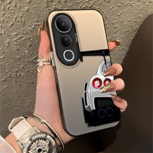 HONTINGA Vivo V50 Lite ile Uyumlu Kılıfı Silikon Kenar Sert Arka Düşüme Önleyici Basitlik Anti Düşme Kamera Korumali Bmw Desen Telefon Kılıfı Kadın ve Erkek Için Uygundur K1-0608