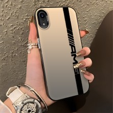 HONTINGA iPhone Xr ile Uyumlu Kılıfı Silikon Kenar Sert Arka Düşüme Önleyici Basitlik Anti Düşme Kamera Korumali Amg Desen Telefon Kılıfı Kadın ve Erkek Için Uygundur K1-0609