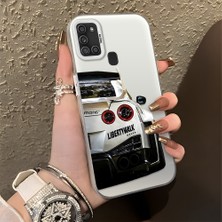 HONTINGA Samsung Galaxy A21S ile Uyumlu Kılıfı Silikon Kenar Sert Arka Düşüme Önleyici Basitlik Anti Düşme Kamera Korumali Bmw Desen Telefon Kılıfı Kadın ve Erkek Için Uygundur K1-0717