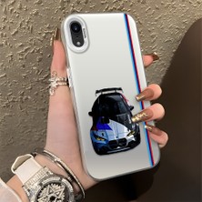 HONTINGA iPhone Xr ile Uyumlu Kılıfı Silikon Kenar Sert Arka Düşüme Önleyici Basitlik Anti Düşme Kamera Korumali Bmw Desen Telefon Kılıfı Kadın ve Erkek Için Uygundur K1-0606