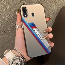 HONTINGA Samsung Galaxy A20 ile Uyumlu Kılıfı Silikon Kenar Sert Arka Düşüme Önleyici Basitlik Anti Düşme Kamera Korumali Bmw Desen Telefon Kılıfı Kadın ve Erkek Için Uygundur K1-0606