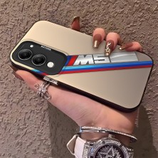 HONTINGA Vivo Y29S ile Uyumlu Kılıfı Silikon Kenar Sert Arka Düşüme Önleyici Basitlik Anti Düşme Kamera Korumali Bmw Desen Telefon Kılıfı Kadın ve Erkek Için Uygundur K1-0606