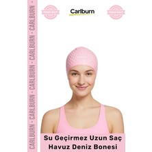 Carlburn #bone Kaymaz Su Geçirmez Sızdırmaz Silikon Yüzücü Elastik Yüzme Şapkası Havuz Deniz Uzun Saç Bonesi