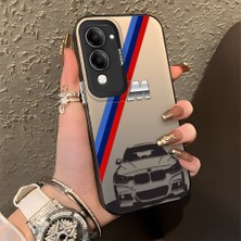 HONTINGA Vivo Y04 ile Uyumlu Kılıfı Silikon Kenar Sert Arka Düşüme Önleyici Basitlik Anti Düşme Kamera Korumali Bmw Desen Telefon Kılıfı Kadın ve Erkek Için Uygundur K1-0725