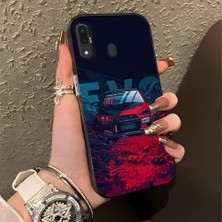 HONTINGA Samsung Galaxy A20 ile Uyumlu Kılıfı Silikon Kenar Sert Arka Düşüme Önleyici Basitlik Anti Düşme Kamera Korumali Spor Araba Desen Telefon Kılıfı Kadın ve Erkek Için Uygundur K1-0614