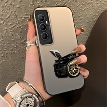 HONTINGA Realme C65 4g ile Uyumlu Kılıfı Silikon Kenar Sert Arka Düşüme Önleyici Basitlik Anti Düşme Kamera Korumali Spor Araba Desen Telefon Kılıfı Kadın ve Erkek Için Uygundur K1-0611