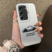 HONTINGA Tecno Camon 40 Pro 5g ile Uyumlu Kılıfı Silikon Kenar Sert Arka Düşüme Önleyici Basitlik Anti Düşme Kamera Korumali Mercedes Desen Telefon Kılıfı Kadın ve Erkek Için Uygundur K1-0716