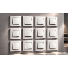 Ovivo Grano Beyaz Tekli Anahtar 12’li Paket Ekonomik Set