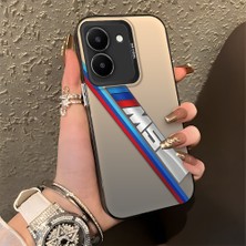 HONTINGA Vivo Y36 5g ile Uyumlu Kılıfı Silikon Kenar Sert Arka Düşüme Önleyici Basitlik Anti Düşme Kamera Korumali Bmw Desen Telefon Kılıfı Kadın ve Erkek Için Uygundur K1-0606