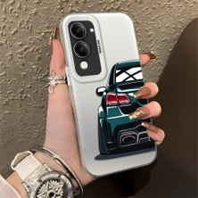 HONTINGA Vivo Y04 ile Uyumlu Kılıfı Silikon Kenar Sert Arka Düşüme Önleyici Basitlik Anti Düşme Kamera Korumali Bmw Desen Telefon Kılıfı Kadın ve Erkek Için Uygundur K1-0608