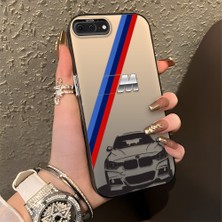 HONTINGA iPhone 8 Plus ile Uyumlu Kılıfı Silikon Kenar Sert Arka Düşüme Önleyici Basitlik Anti Düşme Kamera Korumali Bmw Desen Telefon Kılıfı Kadın ve Erkek Için Uygundur K1-0725