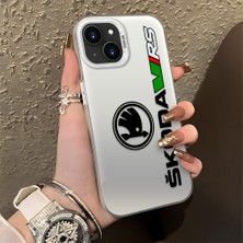 HONTINGA iPhone 13 Mini ile Uyumlu Kılıfı Silikon Kenar Sert Arka Düşüme Önleyici Basitlik Anti Düşme Kamera Korumali Škoda Desen Telefon Kılıfı Kadın ve Erkek Için Uygundur K1-0609