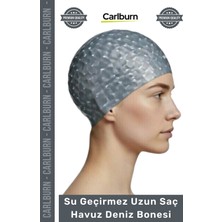 Carlburn #bone Uzun Saç Kaymaz Su Geçirmez Sızdırmaz Yüzücü Havuz Deniz Bonesi Elastik Bez Yüzme Şapkası