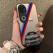 HONTINGA Vivo V50 ile Uyumlu Kılıfı Silikon Kenar Sert Arka Düşüme Önleyici Basitlik Anti Düşme Kamera Korumali Bmw Desen Telefon Kılıfı Kadın ve Erkek Için Uygundur K1-0725