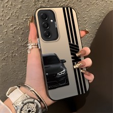 HONTINGA Samsung Galaxy A56 ile Uyumlu Kılıfı Silikon Kenar Sert Arka Düşüme Önleyici Basitlik Anti Düşme Kamera Korumali Bmw Desen Telefon Kılıfı Kadın ve Erkek Için Uygundur K1-0610