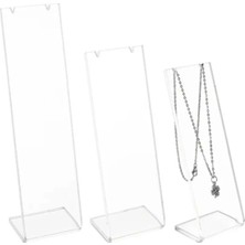 Özgürce Şeffaf Pleksi Takı Standı 3’lü Set, Zarif ve Kullanışlı Dekorasyon