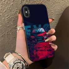 HONTINGA iPhone x ile Uyumlu Kılıfı Silikon Kenar Sert Arka Düşüme Önleyici Basitlik Anti Düşme Kamera Korumali Spor Araba Desen Telefon Kılıfı Kadın ve Erkek Için Uygundur K1-0614