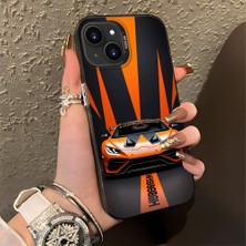 HONTINGA iPhone 13 Mini ile Uyumlu Kılıfı Silikon Kenar Sert Arka Düşüme Önleyici Basitlik Anti Düşme Kamera Korumali Lamborghini Desen Telefon Kılıfı Kadın ve Erkek Için Uygundur K1-0613