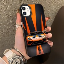 HONTINGA iPhone 12 Mini ile Uyumlu Kılıfı Silikon Kenar Sert Arka Düşüme Önleyici Basitlik Anti Düşme Kamera Korumali Lamborghini Desen Telefon Kılıfı Kadın ve Erkek Için Uygundur K1-0613