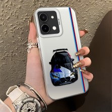 HONTINGA Vivo Y28 ile Uyumlu Kılıfı Silikon Kenar Sert Arka Düşüme Önleyici Basitlik Anti Düşme Kamera Korumali Bmw Desen Telefon Kılıfı Kadın ve Erkek Için Uygundur K1-0606
