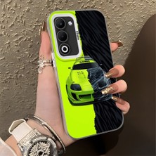 HONTINGA Oppo A5 5g ile Uyumlu Kılıfı Silikon Kenar Sert Arka Düşüme Önleyici Basitlik Anti Düşme Kamera Korumali Lamborghini Desen Telefon Kılıfı Kadın ve Erkek Için Uygundur K1-0613