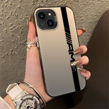 HONTINGA iPhone 13 Mini ile Uyumlu Kılıfı Silikon Kenar Sert Arka Düşüme Önleyici Basitlik Anti Düşme Kamera Korumali Amg Desen Telefon Kılıfı Kadın ve Erkek Için Uygundur K1-0609